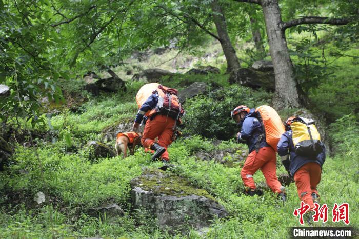 图为搜救现场。　云南省森林消防总队供图